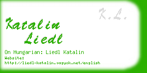 katalin liedl business card